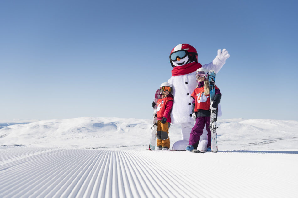 Hemsedal skicenter, børneskiskole der får besøg af Valle