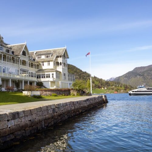 Kviknes Hotel i Balestrand, beliggende ved Sognefjorden
