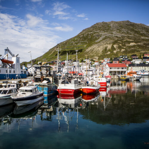 Honningsvaag i Lofoten. En lille fiskerby