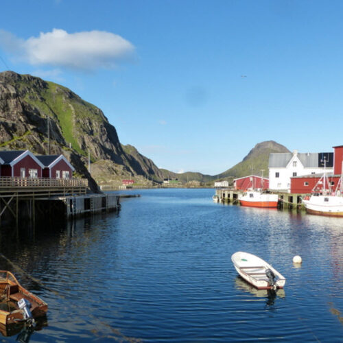 Statles rorbuer ved Mortsund i Lofoten