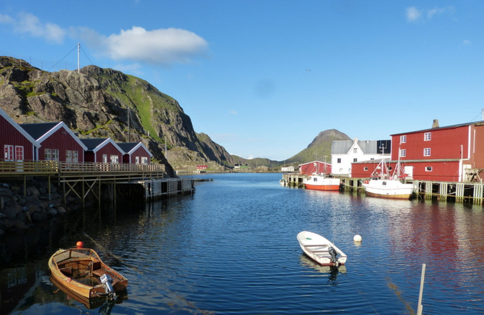 Statles rorbuer ved Mortsund i Lofoten