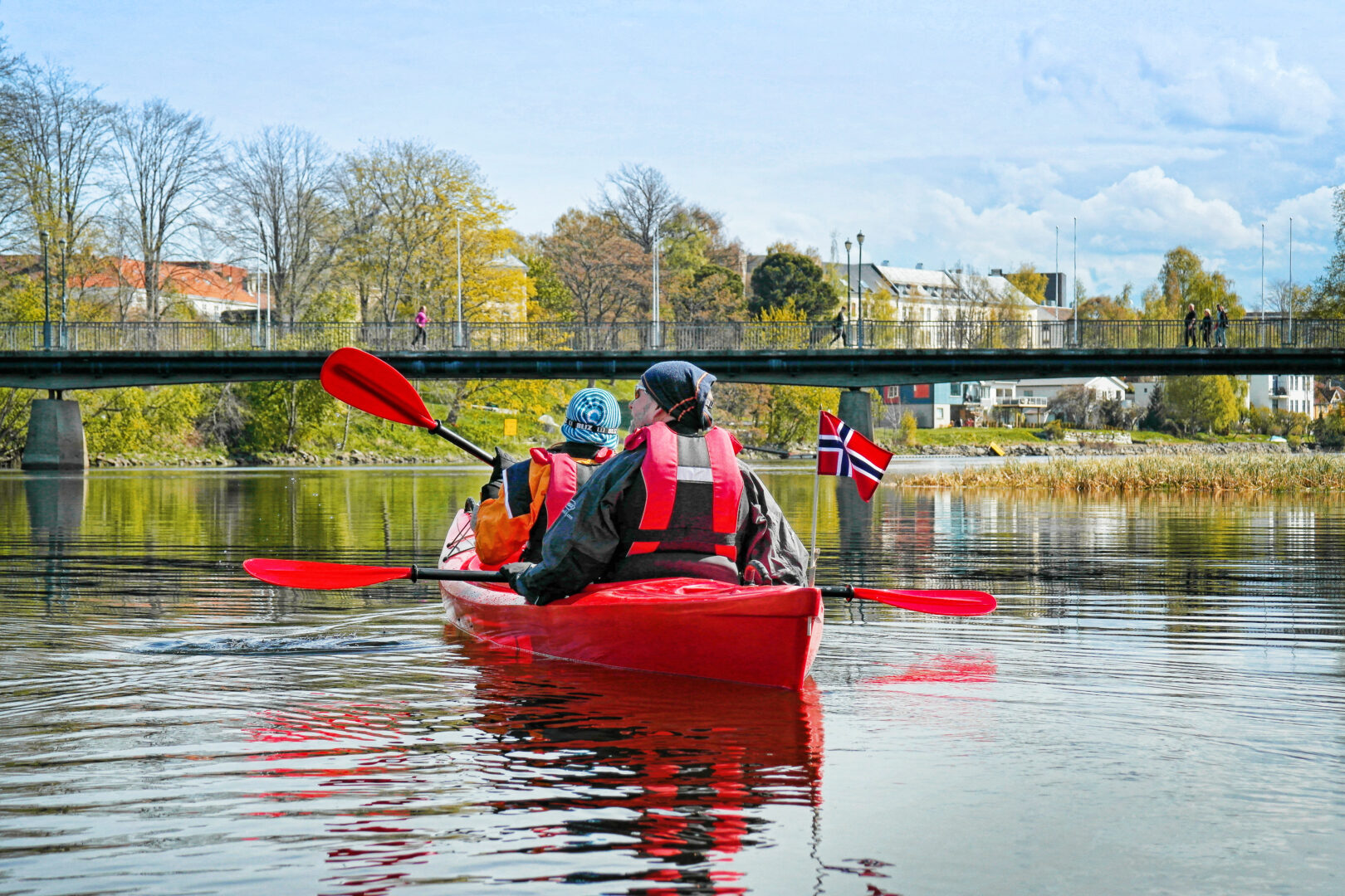 Kajak på Nidelven i Trondheim